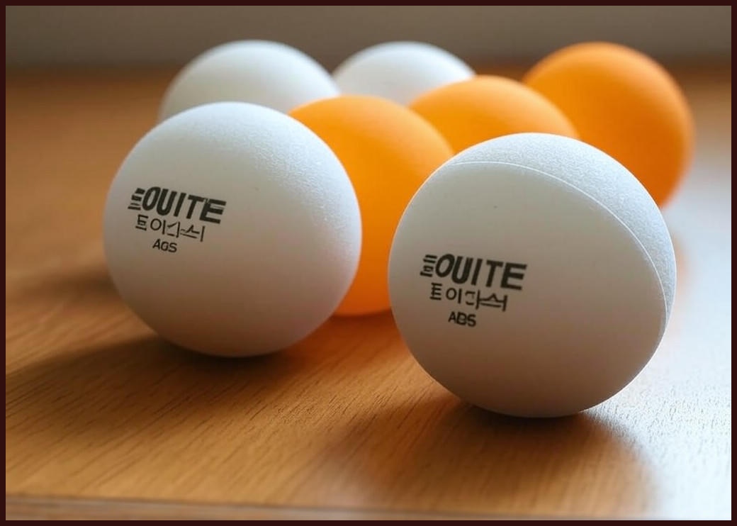 OULITE 로이마스터 ABS 탁구공 2종 세트, 흰색 + 주황색, 6개입, 1세트